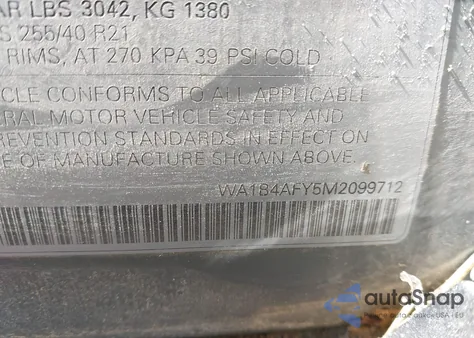 2021 Audi Sq5 Premium Plus Tfsi Quattro Tiptronic из США, поврежденный, VIN WA1B4AFY5M2099712